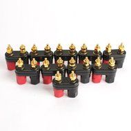 Angelduck 10pcs Terminal Binding Post Power Amplifier Dual 2-way Banana Plug Jack N2