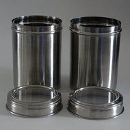 Stainless Steel Storage Containers with See Through Lids - Set of 2. Airtight Lids, best suited to store pasta... N5