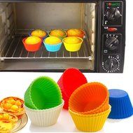 C-Pioneer Soft Silicone Cake Muffin Chocolate Cupcake Bakeware Baking Cup Mold Pack of 12PC N6