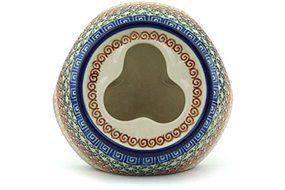 Polish Pottery Heater 6-inch Grecian Sea N3