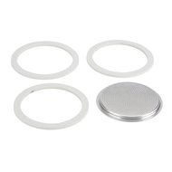 Packing 3 gaskets and 1 filter for aluminum coffee pot 1 cup N3
