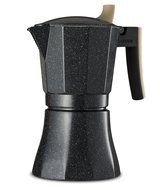 Osaka Stovetop Espresso Maker - Aluminum with Marbled Coating, Stove-Top Moka Pot &quot;Nijo Castle&quot; (6 Cup) N7