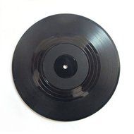 Retro CD designed non-slip silicone beverage coasters cup of coffee here N4