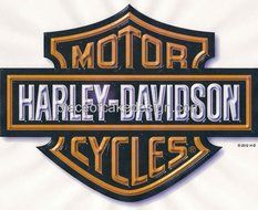 6&quot; Round Harley logo Edible Image Cake Topper Decoration