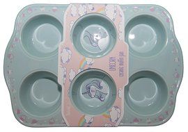 Wink Ceramic Muffin Pan, Unicorn Themed (Mint)