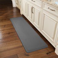 Smart Step Home Collection 72 Inch by 20 Inch Fleur-de-Lys Mat, Gray