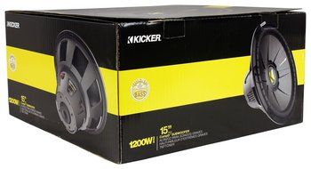 Kicker 40CWD152 CompD 15" 1200 Watt Car Audio Subwoofer+Vented Sub Box Enclosure N6