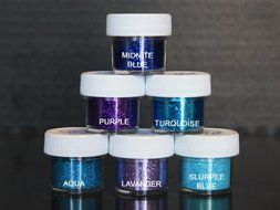 Pixie Dust Set of 6 Midnight / Purple / Turquoise / Aqua / Lavender / Slurpee