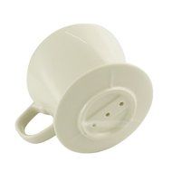 DOWONSOL Ceramic Porcelain milky white Coffee maker Dripper Sever Set Coffee Filter Cone N4