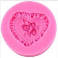 1Pcs Heart with Flowers Silicone Mold for Cupcake muffin Sugarcraft Cake Decorating Tools Baking Fondant Chocolate...