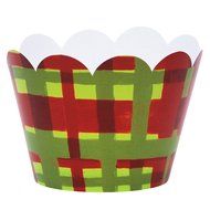 Green and Red Plaid Christmas Cupcake Wrappers Decorations for Holiday Food Gifts 36 Pieces by Confetti Couture... N3