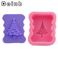 Doinb Christmas Trees Santa Claus Snowman Deer FDA Silicone Fondant Molds Outer Size 7.3x7.3x1.2cm GJM-2800 N48