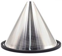 YC-houseware Reusable Cone Coffee Filter Stripe Designed Fine Mesh Stainless Steel Pour Over Dripper For Coffee... N5