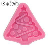 Doinb Christmas Trees Santa Claus Snowman Deer FDA Silicone Fondant Molds Outer Size 7.3x7.3x1.2cm GJM-2800 N52