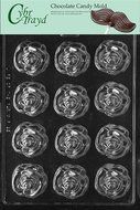 Cybrtrayd Fruits and Vegetables Chocolate Candy Mold, Medium Open Rose