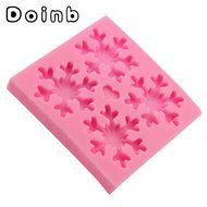 Doinb Christmas Trees Santa Claus Snowman Deer FDA Silicone Fondant Molds Outer Size 7.3x7.3x1.2cm GJM-2800 N54