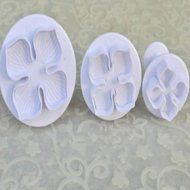 Jiuhong 3 PCS Hydrangea Flower Fondant Cake Decorating Sugarcraft Plunger Cutter DIY Mold N3