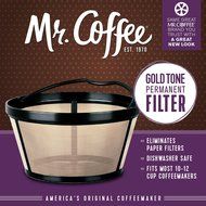 Mr. Coffee GTF2-1 Basket-Style Gold Tone Permanent Filter N2