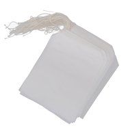 50pcs Drawstring Bags Nut Milk Tea Fruit Juice Strainer Filter Bag (white, 11 x 8cm) N42