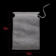 50pcs Drawstring Bags Nut Milk Tea Fruit Juice Strainer Filter Bag (white, 11 x 8cm) N45