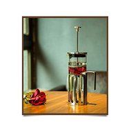 French Press Espresso Maker Cafetiere Triple Filters Stainless Steel Coffee Plunger N6
