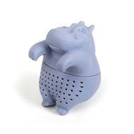 GAMAGO Hippo Tea Infuser Herbal Leaf Steeper Grey Silicone Animal Gift N2