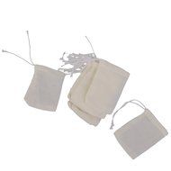 50pcs Drawstring Bags Nut Milk Tea Fruit Juice Strainer Filter Bag (white, 11 x 8cm) N47
