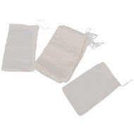 50pcs Drawstring Bags Nut Milk Tea Fruit Juice Strainer Filter Bag (white, 11 x 8cm) N50