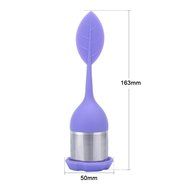 Tea Infuser, MaxMall 4-Pack Silicone Tea Infuser Handle Stainless Steel Strainer&nbsp;filter Infuser&nbsp;with Drip Tray... N12