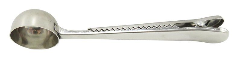Coffee Measuring Spoon Bag Clip 6 1/2&quot; x 1 1/4&quot; Stainless Steel N2