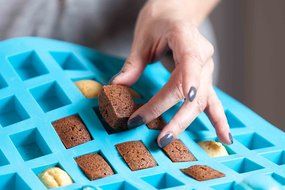 Truffly Made.Chocolate Mold - Caramel Mold, 56 cavities, One step candy pop-out N3