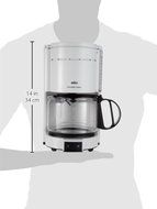 Braun KF47 WH Braun KF47 White 10-Cup Coffee Maker, 220V (Non-USA Compliant), White N5