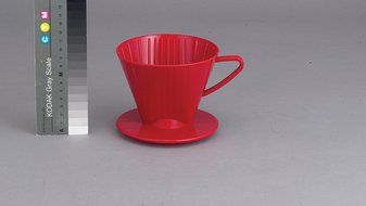 HIC Coffee Filter Cone, Red, Number 2-Size Filter, Brews 2 to 6-Cups N4