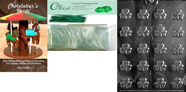 Cybrtrayd P001 Bite Size Shamrocks Chocolate Candy Mold with Exclusive Cybrtrayd Copyrighted Chocolate Molding... N3