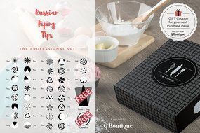 Russian piping tips set for icing nozzles pastry decoration-PREMIUM stainless steel 35 frosting flowers tip kit... N13