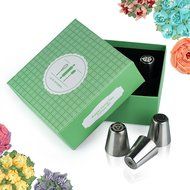 Russian piping tips set for icing nozzles pastry decoration-PREMIUM stainless steel 35 frosting flowers tip kit... N16