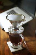 European Stainless Steel Single Cup Pour Over and Hand Drip Coffee Dripper / Filter with Stand | For Brewing Methods N4