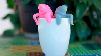Manatee Loose Leaf Tea Infuser Gift Set of 2 Strainers for Herbal Weight Loss Tea and Mulling Spices Made from... N4