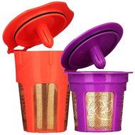 24K Gold Reusable K Cup and K Carafe Coffee Filter Pod by Breworo - Accessories for Keurig 2.0 K250, K300, K400... N6