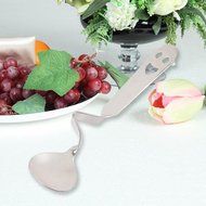 Gogoforward Creative Special Design,Coffee Spoon,Lovely Smile Graphics Curved Spoon Drink Condiment Spoon Teaspoon N6