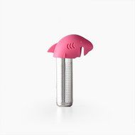 Huayoung Cute Lilliput/Dolphin Multifunctional Stainless Steel &amp; Silicone Cylinder Tea Filters Tea Infusers (Pink-L) N5