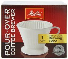 Melitta Coffee Maker, Porcelain 6 Cup Pour- Over Brewer N7