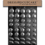Dress My Cupcake Chocolate Candy Mold, Tiny Shell Assortment, Nautical