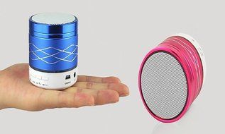 Mini bluetooth speaker, inShang 7 colors Flash LED Bluetooth mini speaker support hands free and TF card/USB,... N8