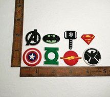 Silicone Mold Green Lantern Logo Avengers Superheroes (28mm) Fondant Jewelry N2
