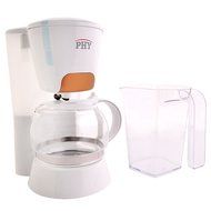 PHY Coffeemaker with Glass Carafe, Permanent Filter and Semi Transparent Water Tank (Orange) - 4-Cup/0.6L N14