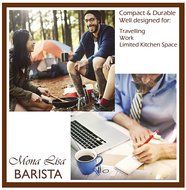Mona Lisa Barista Pour-Over Coffee Dripper - The Reusable Stainless Steel Coffee Filter Cone and Stand (1-2 Cup... N5