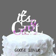 GOOSE LOVER(TM) it&#039;s-a-girl Cake Topper Baby Shower Cake Topper Cute Cake Toper Funny Cake Decor N3