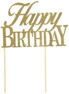 All About Details Gold Happy-birthday Cake Topper N2