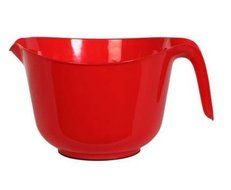 P&amp;r 2.5 Quart Plastic Batter Bowl with Handle, Red N2